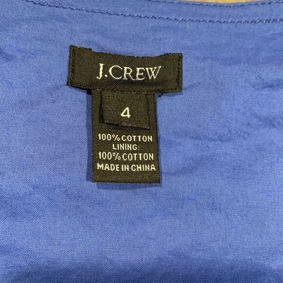 J Crew Royal Blue Sz 4 Dress W/Belt - Picture 6 of 6
